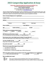 2023 Campership Application