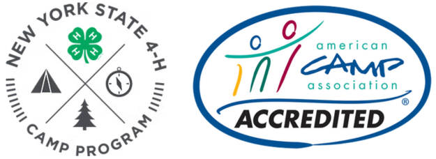 NYS 4-H Camps and ACA logos